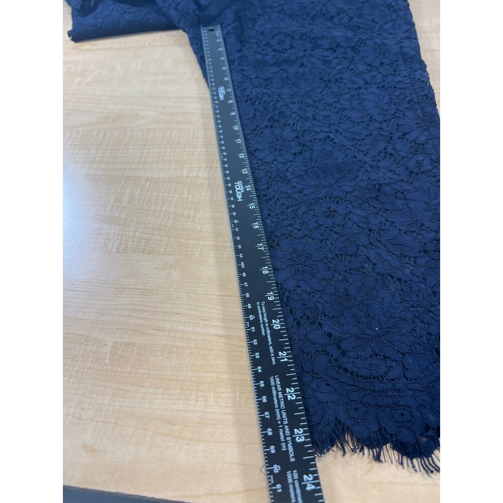 J Crew Lace Ruffle-Neck Top And Lace Pant Set Dark Blue Womans Petite 8 M - Picture 12 of 14